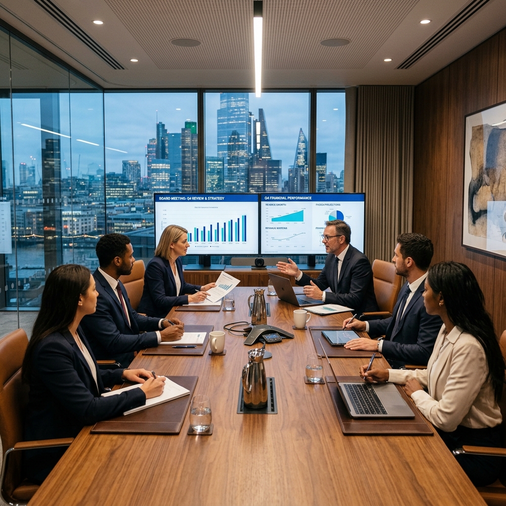 Board meeting discussion at Komandoor & Co LLP